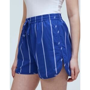 Madewell Crinkle Cotton Dolphin Hem High Rise Shorts US Women's L New